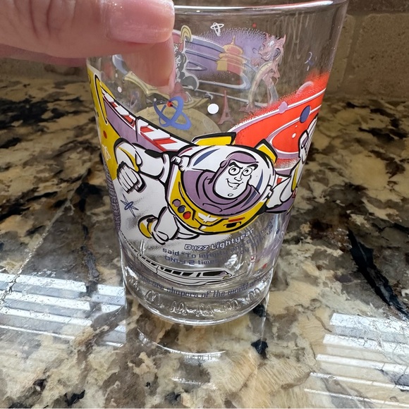 McDonald’s Disney Epcot Pixar drinking beverage Glass 100 Anniversary - Picture 4 of 7